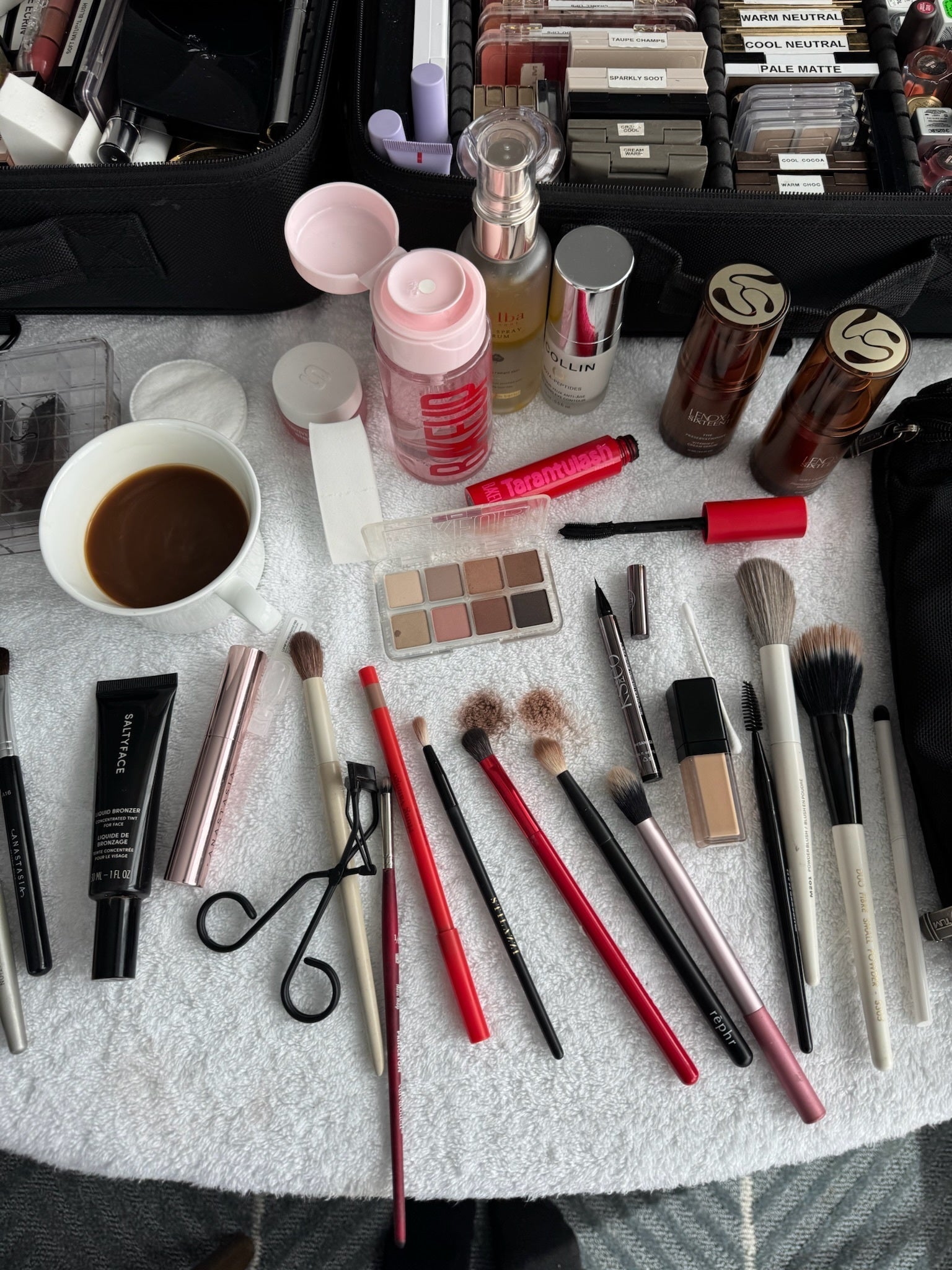 Jo Baker's professional makeup kit