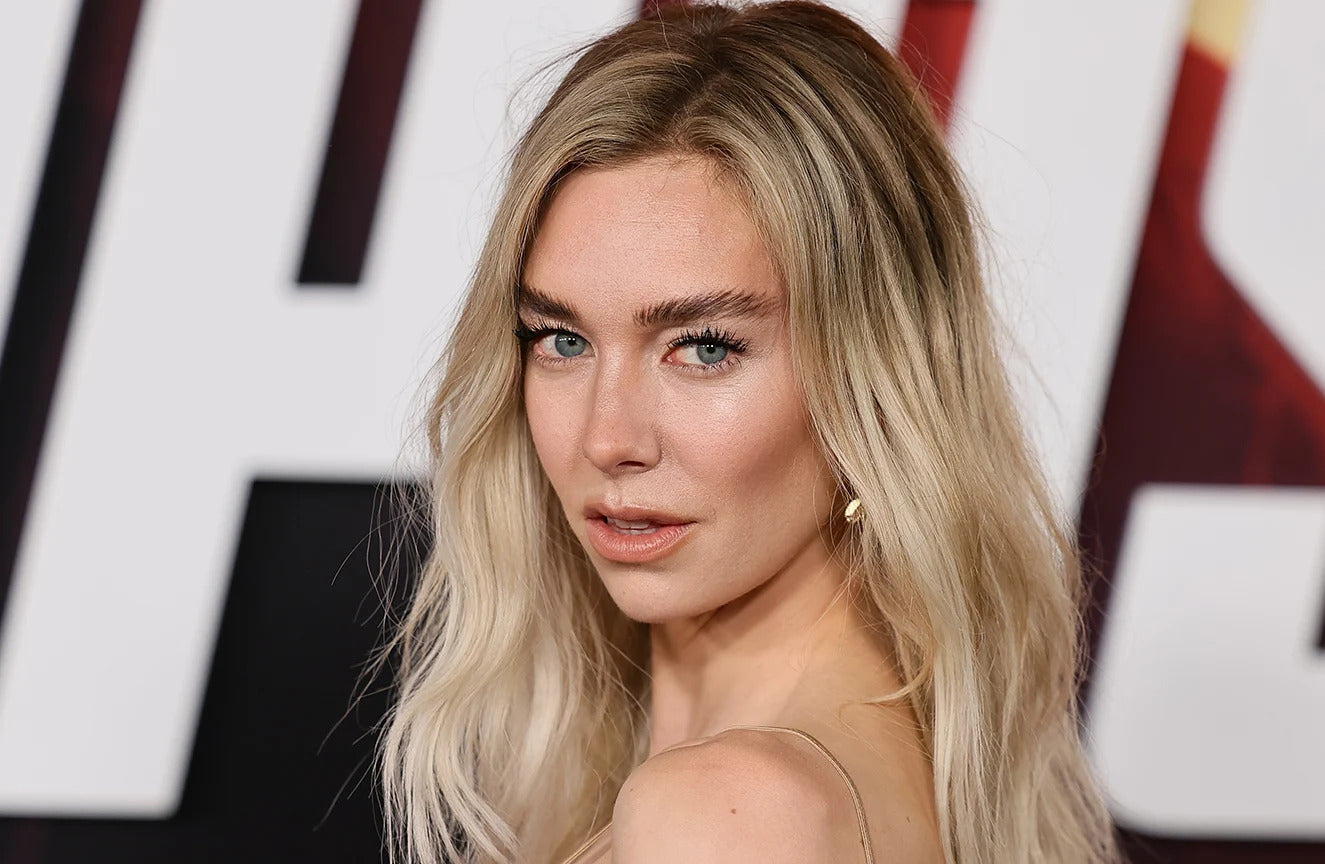 Vanessa Kirby wearing Tarantulash mascara in a look created by celebrity makeup artist Jo Baker