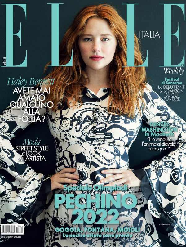 Haley Bennett for Elle Italia, makeup by Jo Baker for Bakeup Beauty