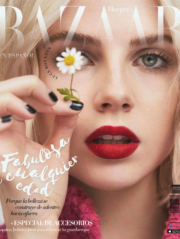 Lucy Boynton for Harper's Bazaar, makeup by Jo Baker for Bakeup Beauty