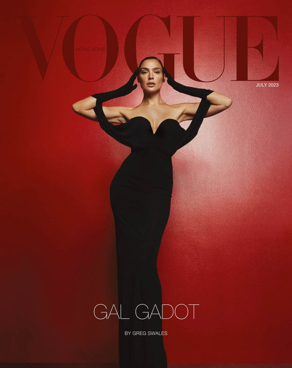 Gal Gadot beauty close-up for Vogue Hong Kong, 2023, makeup by Jo Baker for Bakeup Beauty