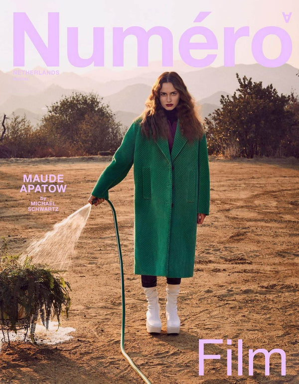 Maude Apatow for Numéro Netherlands, November 2021, makeup by Jo Baker for Bakeup Beauty