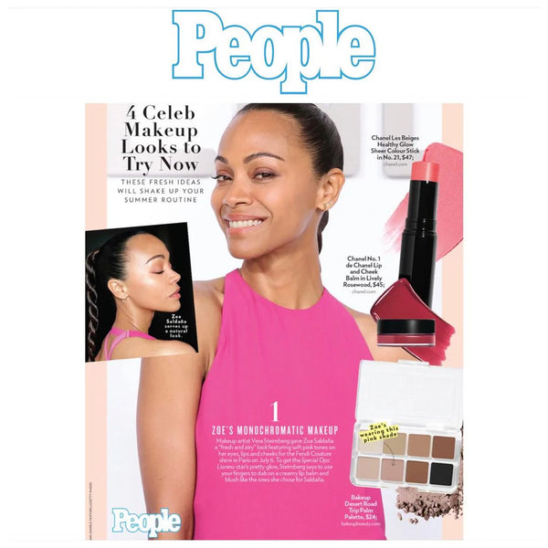 Bakeup Beauty neutral desert editorial featured in People magazine