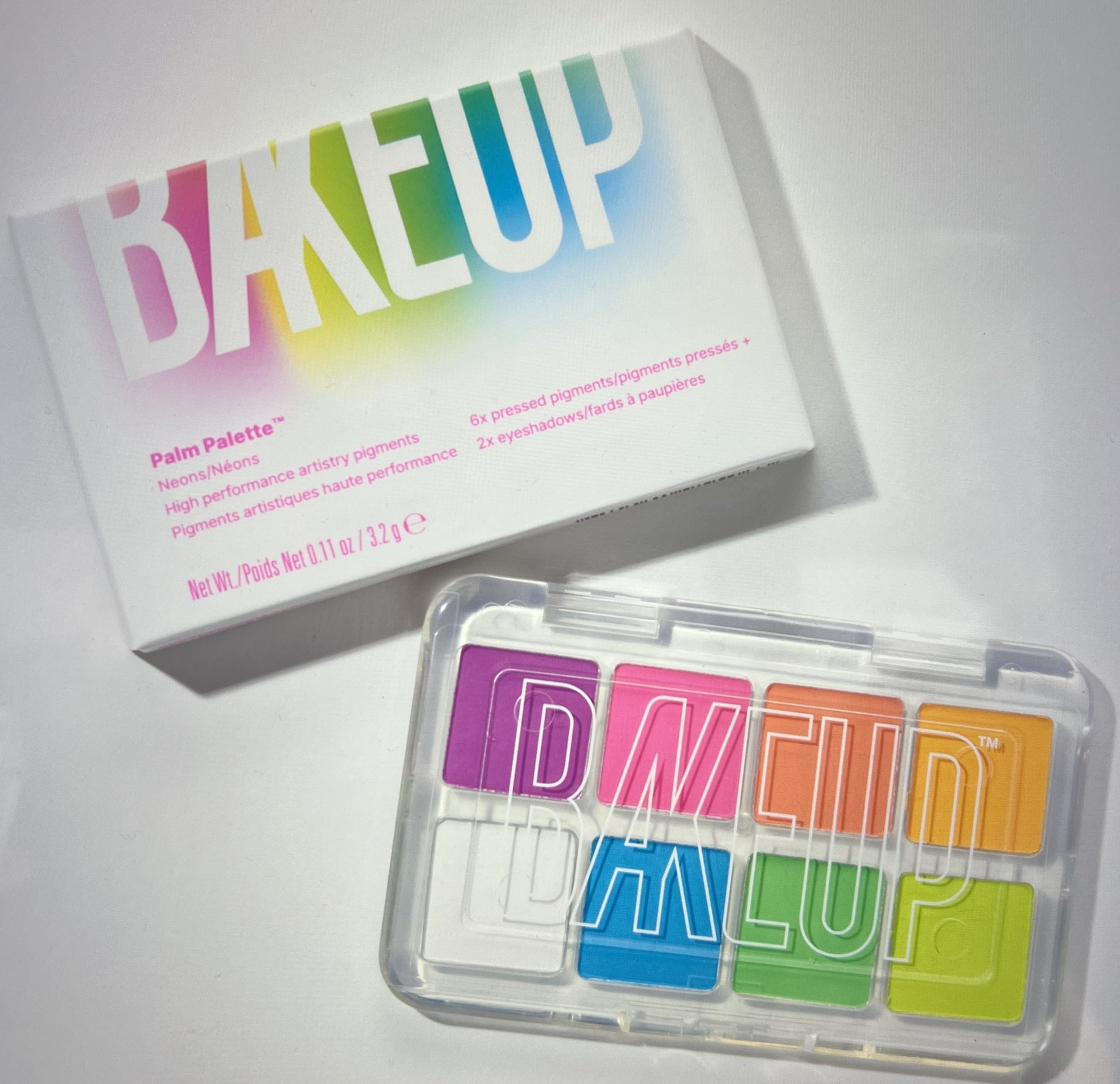 neon eyeshadow palette bakeup beauty